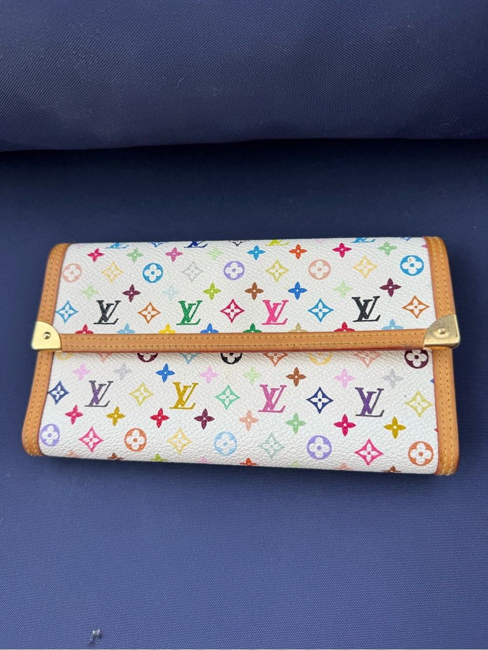 Louis Vuitton White Multicolor Monogram Long Continental Wallet